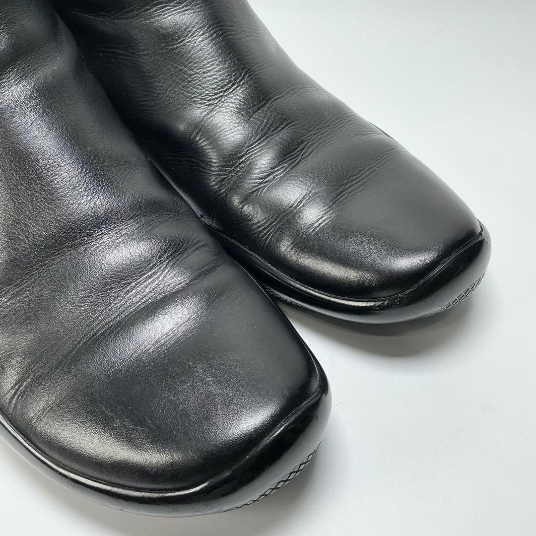 PRADA　ショートブーツ　レザー　ブラック　ベルト　24.5cm