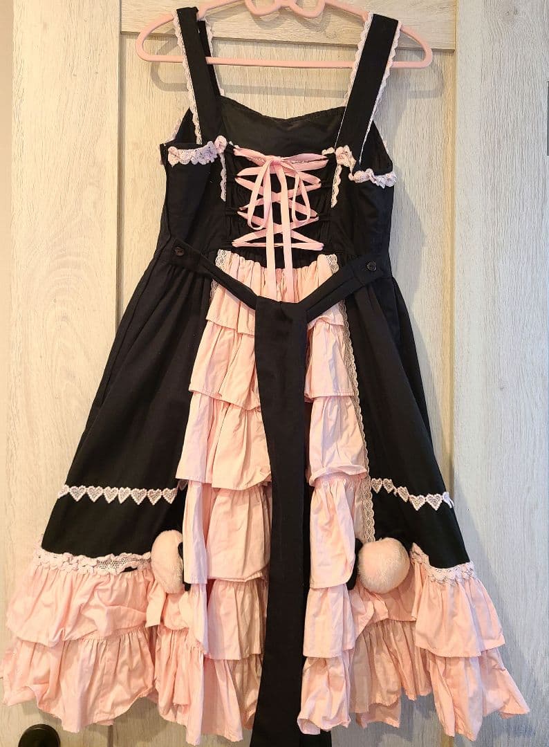 Angelic Pretty なかよしバニージャンパースカート 黒