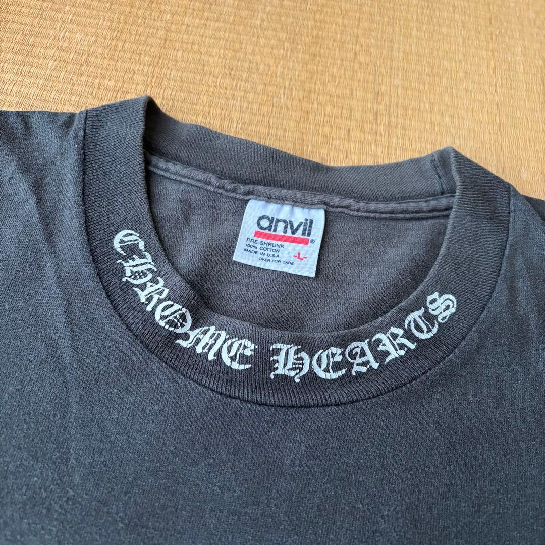 CHROME HEARTS クロムハーツ　黒Tシャツ 90年代　anvilボディ