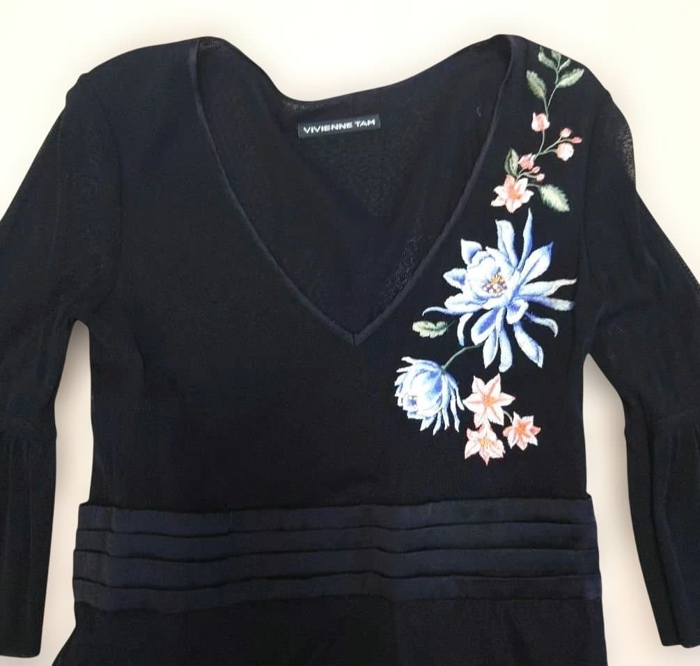 Vivienne Tam フラワー刺繍 ワンピース