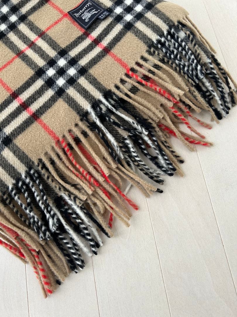 BURBERRY バーバリー 大判ストール ノバチェック カシミヤ混 マフラー
