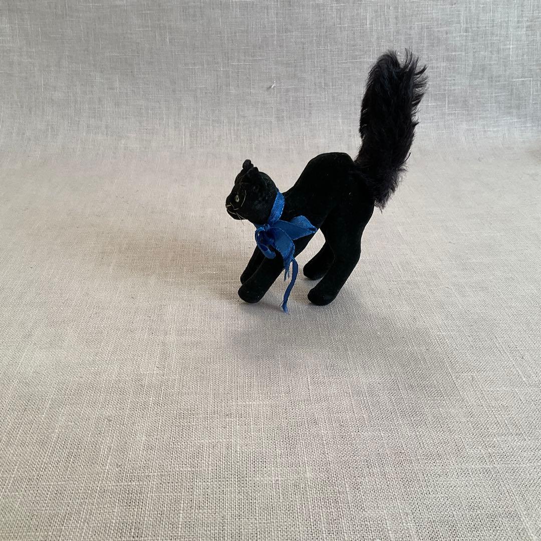 ヴィンテージ ブラックキャット10cm トムキャット　シュタイフ　置物