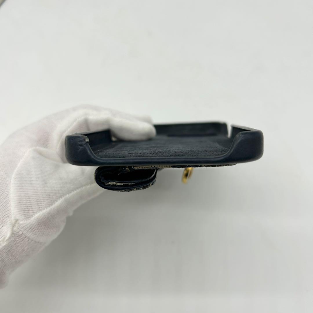 【希少】ディオール iPhoneケース サドル トロッター 紺 Max対応