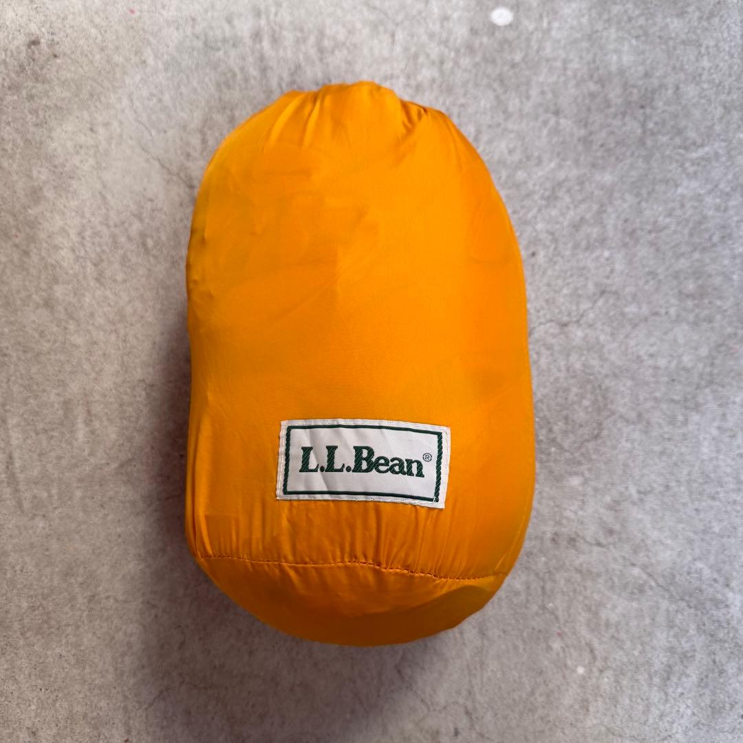 90s L.L.Bean グースダウンベスト オレンジ マンゴー パッカブル