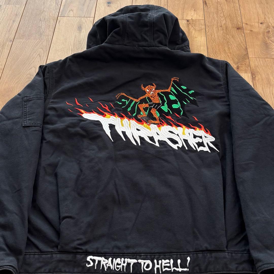 Supreme Thrasher Hooded Work Jacket M 黒