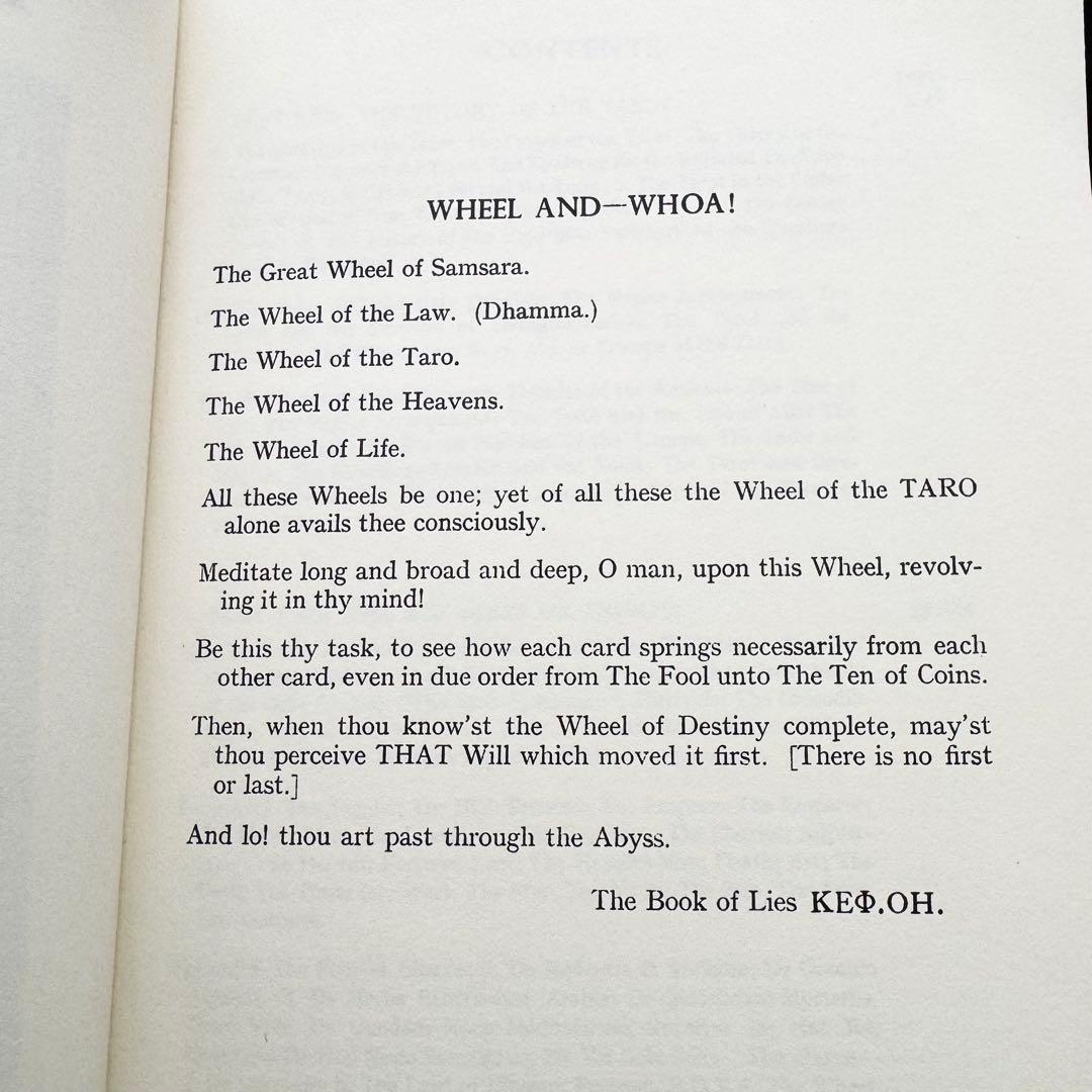 トートの書 エジプト版タロット 古典的名著「The Book of Thoth」