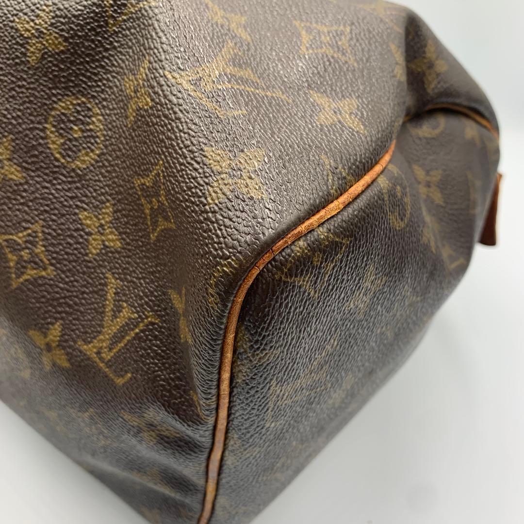 LOUIS VUITTON M41526 スピーディ30 モノグラム 南京錠 茶