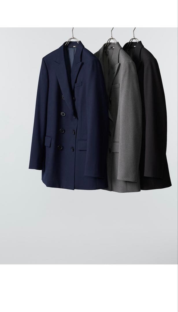 週末限定　完売　新品UNIQLO C ダブルテーラードジャケット ブラック