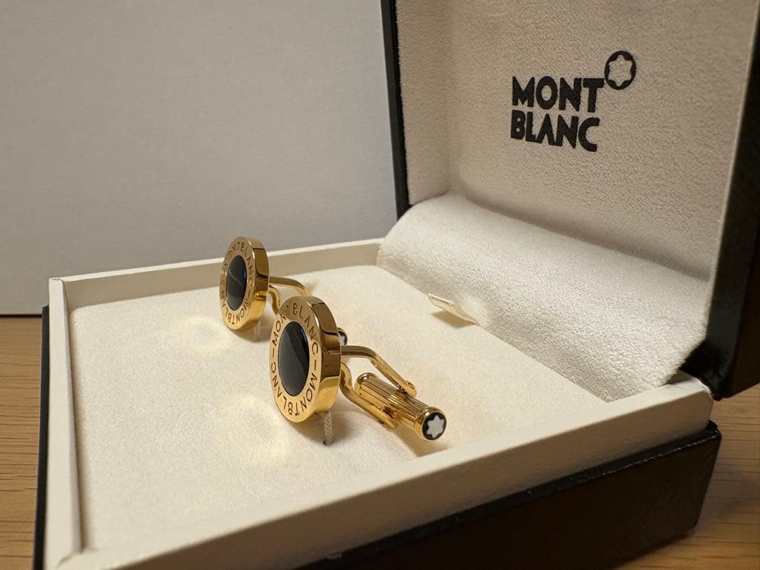MONT BLANC ゴールド ブラック カフリンクス