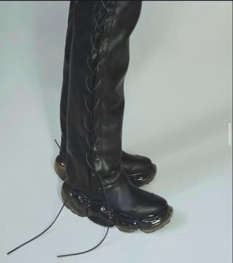 23AW ジョンローレンスサリバン Leather lace-up pants