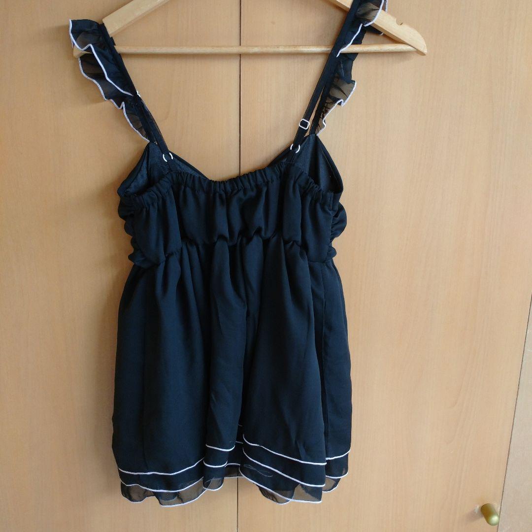 TRALALA シフォンキャミソール 黒