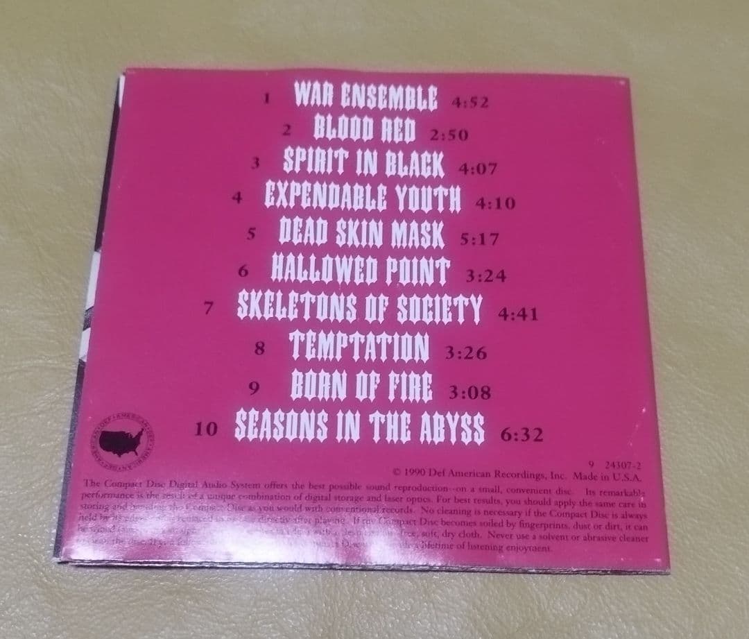 SLAYER / SEASONS IN THE ABYSS ロングBOX付き