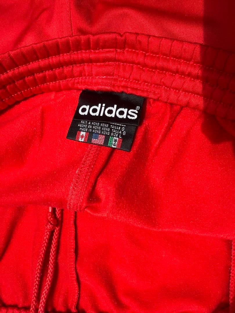 希少品／adidas 赤 ジャージ上下セット