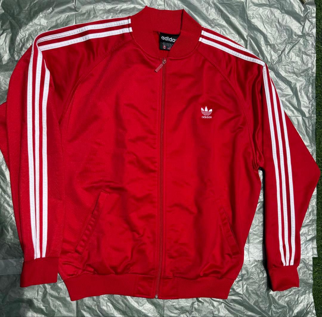 希少品／adidas 赤 ジャージ上下セット