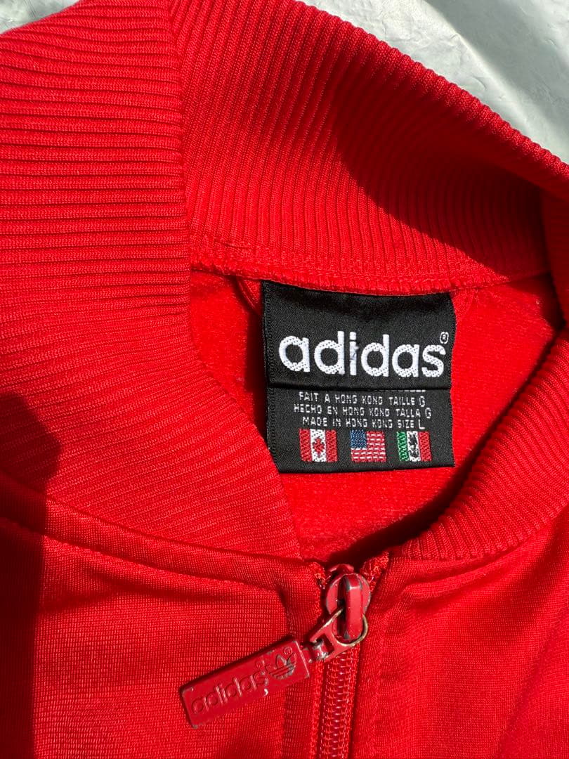 希少品／adidas 赤 ジャージ上下セット