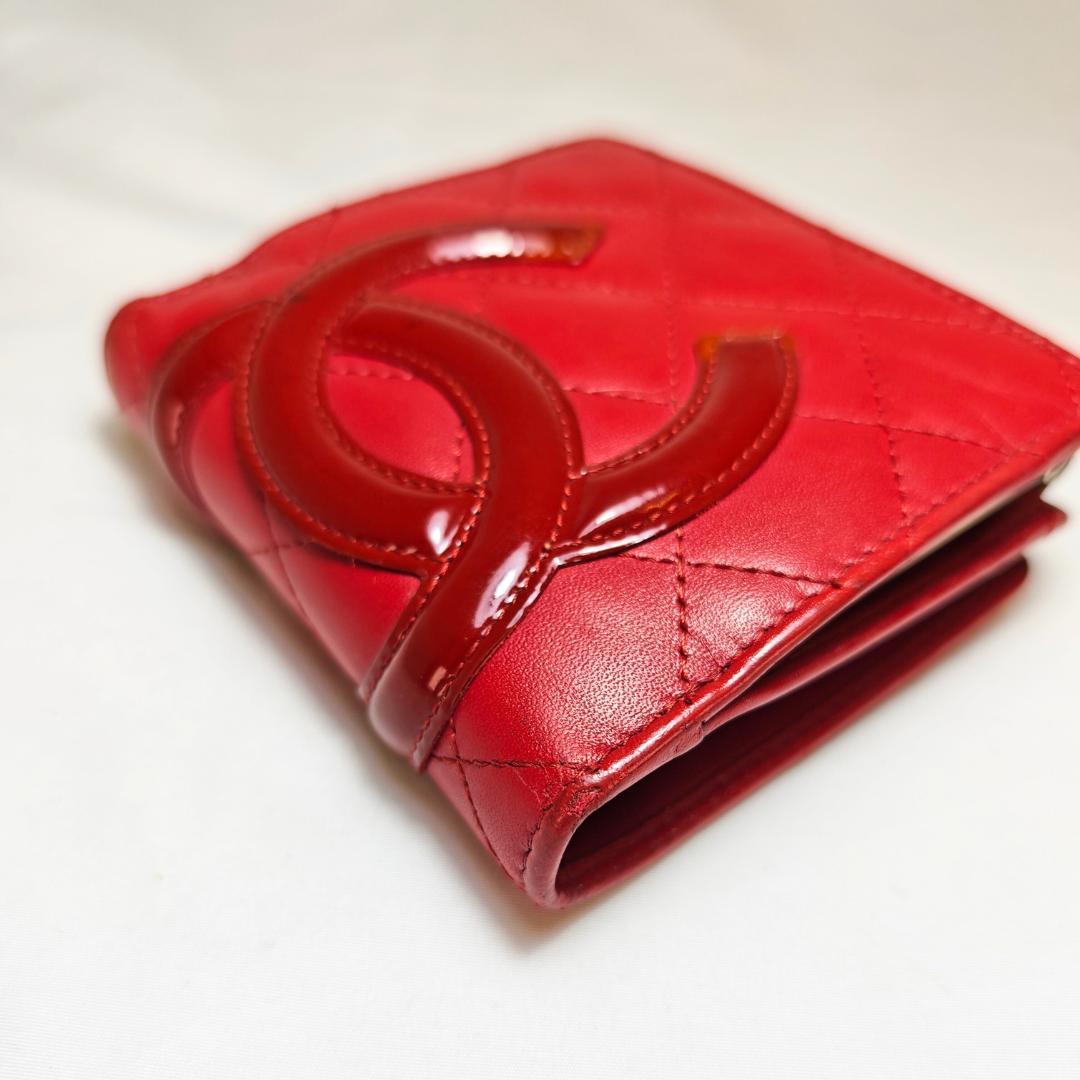 ✨美品✨CHANEL　シャネル　カンボンライン　二つ折り　がま口　コンパクト財布