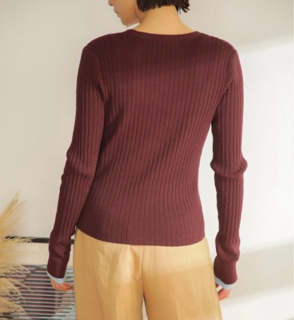 mici ROSEBUD リブニットカーディガン