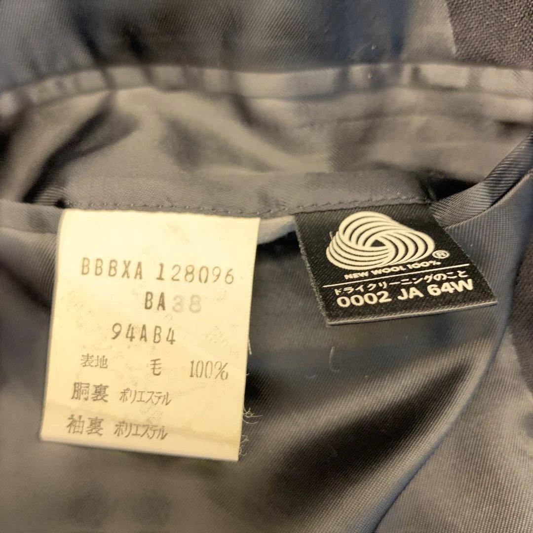 極美品　ブルックスブラザーズ 紺ダブルジャケット ロゴ刻印金ボタン