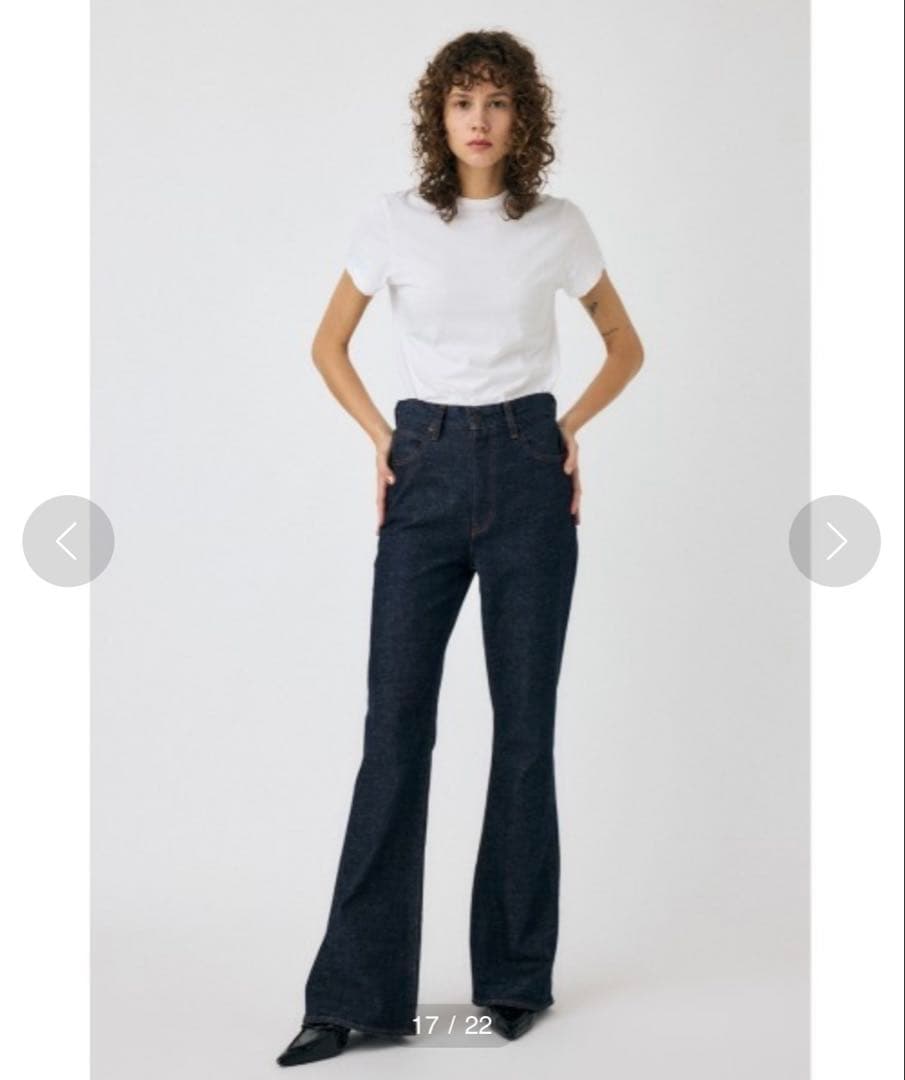 極美品 MOUSSY MVS FLARE 23インチ＊フレアデニム＊インディゴ