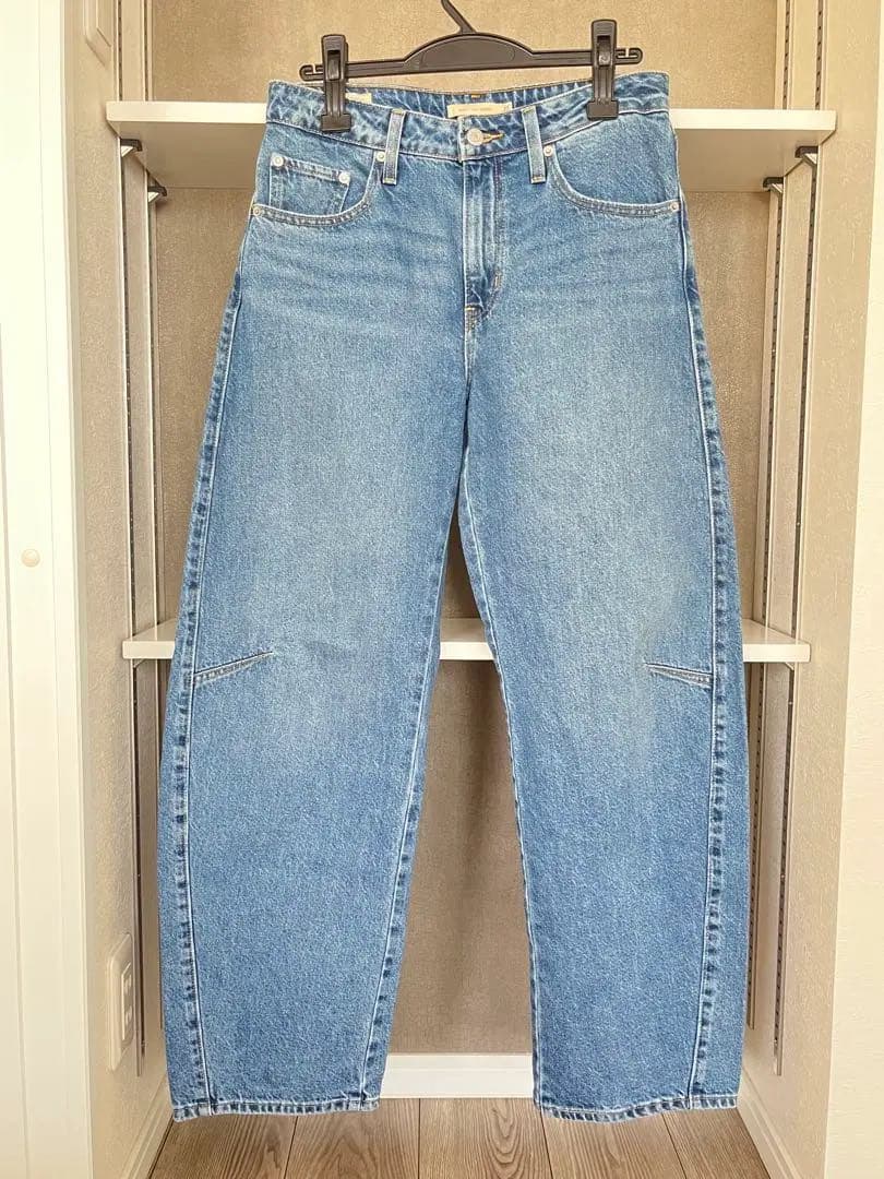 リーバイス×スローブイエナ　バギーダッドバレルデニムパンツ　ブルー　ジーンズ27