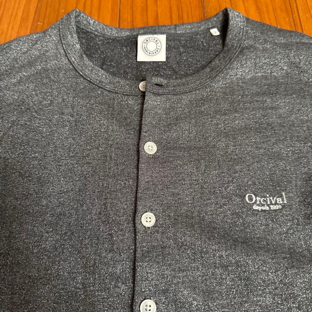 Orcival グレー 長袖カーディガン