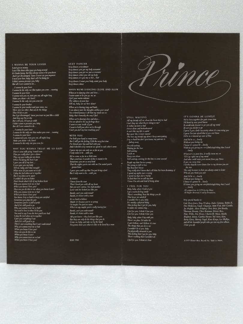 【79年 名盤】PRINCE プリンス SAME LP
