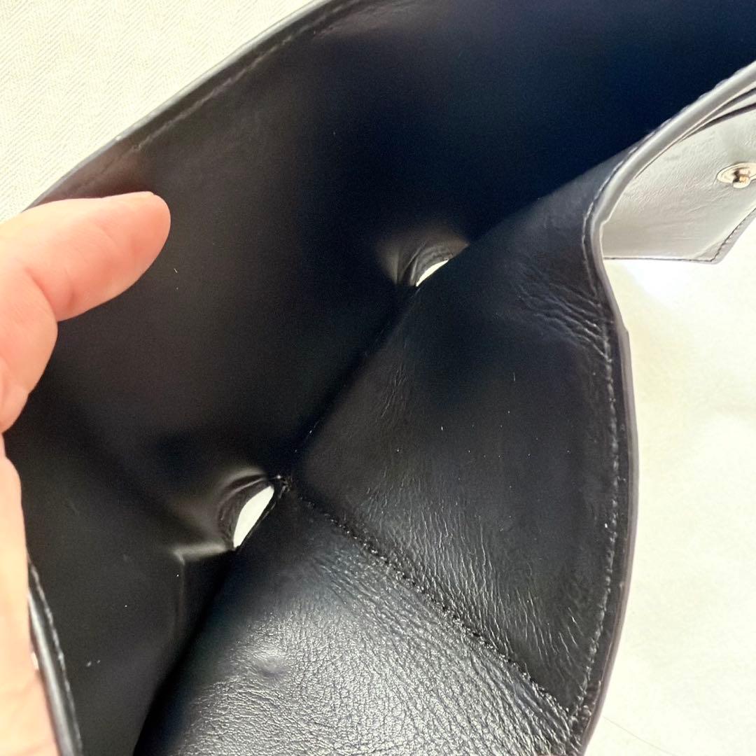 LOEWE ロエベ　財布　三つ折り財布　アナグラムトライフォールド　ブラック　黒