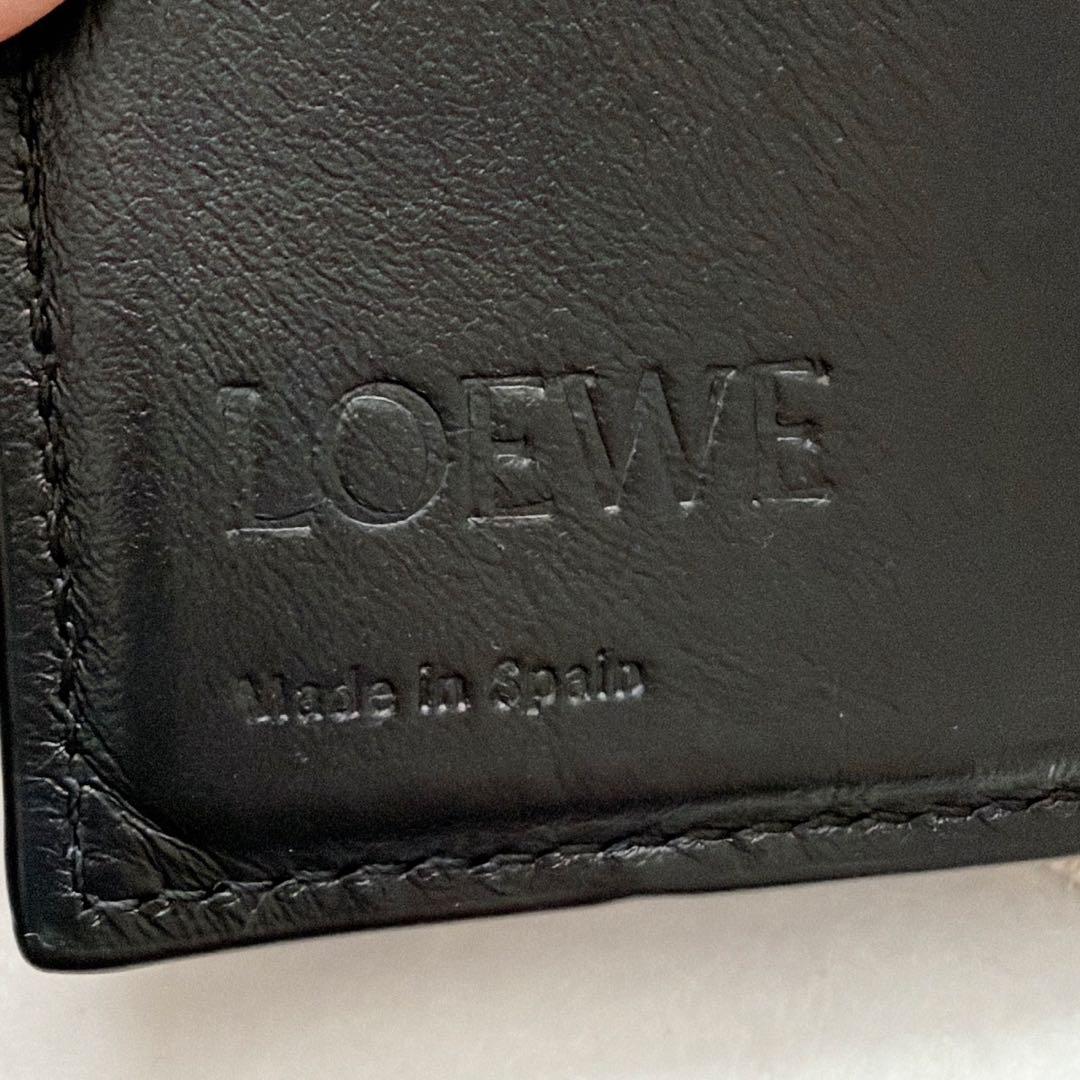 LOEWE ロエベ　財布　三つ折り財布　アナグラムトライフォールド　ブラック　黒