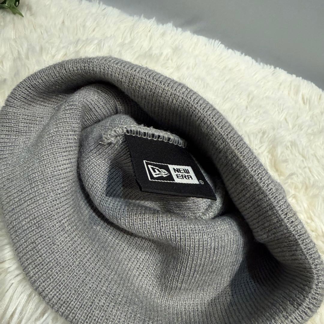 【美品】Supreme NEW ERA ニット帽 ビーニー BOXロゴ　グレー