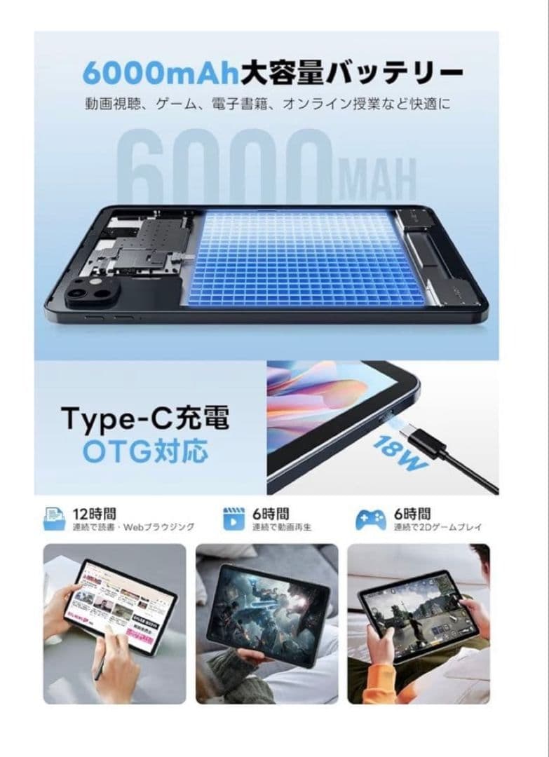 【新品未開封】T1 タブレット 10.1インチ 24GB+128GB 1TB拡張