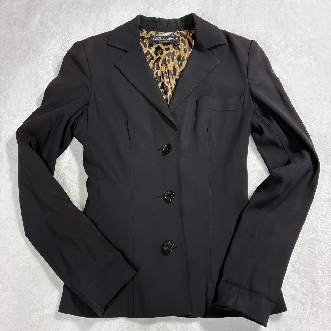 美品✨DOLCE&GABBANA ストレッチ ジャケット レオパード Y2K
