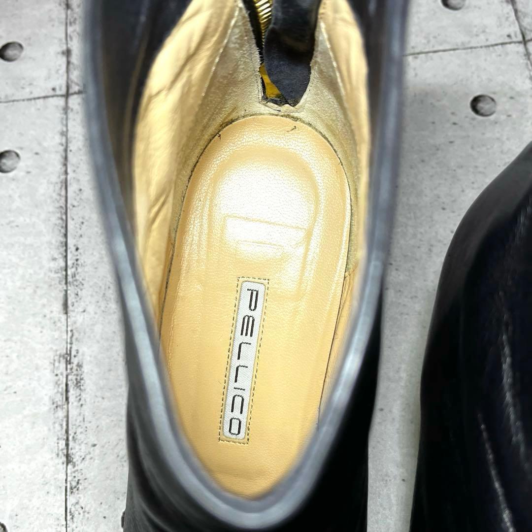 【ペリーコ】バックジップ ショートブーツ TAXI♡ブラック 38