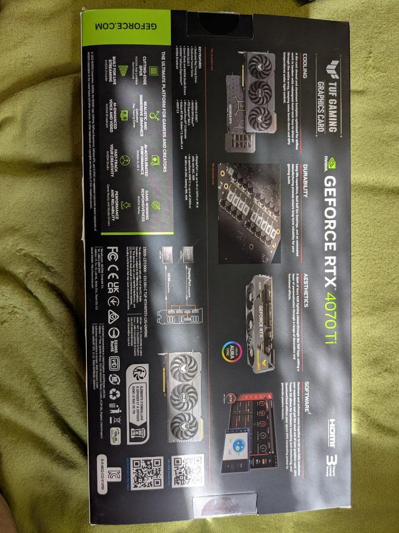 グラフィックボード・グラボ・ビデオカード ASUS TUF Gaming GeForce RTX 4070 Ti