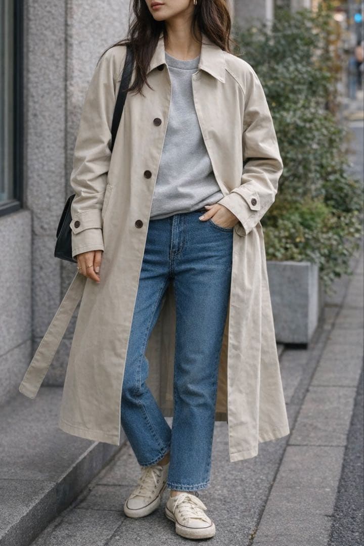 オーラリー/16SS 3シーズン ボンディング素材 ステンカラーコート 生成 3