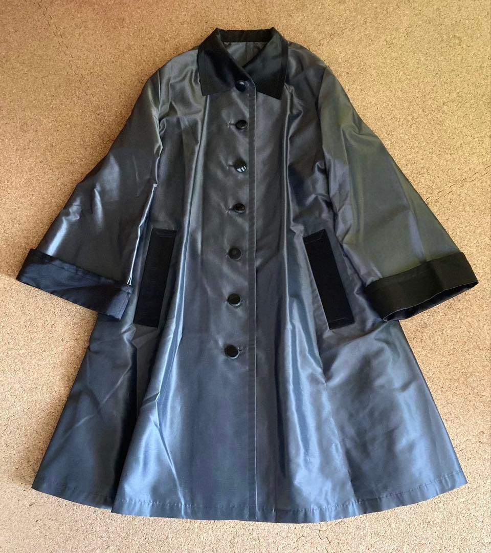 イヴサンローラン　ロングコート フレア シック バイカラー 36　Vintage