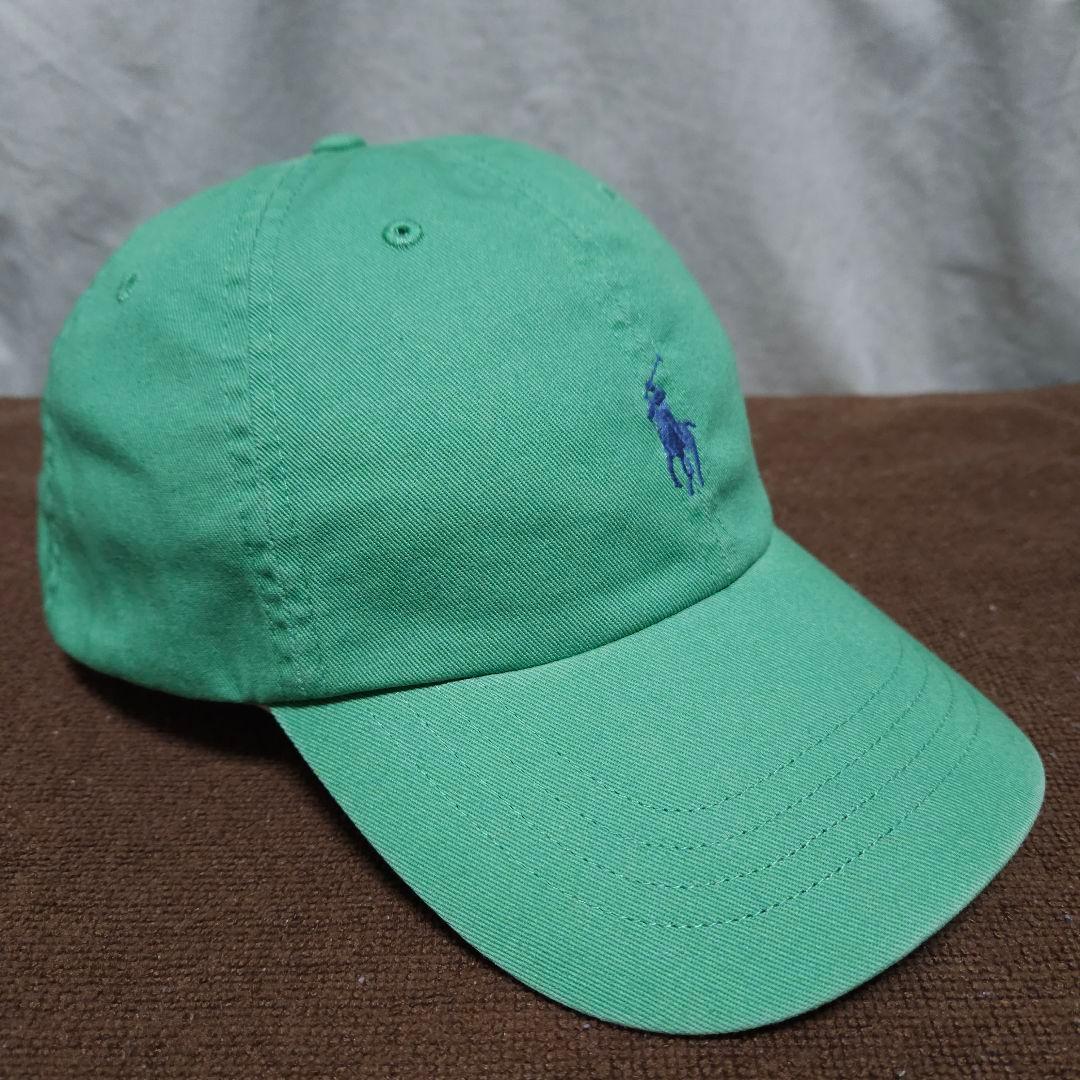 ポロ ラルフローレン POLO キャップ グリーン 緑 ポニー 古着