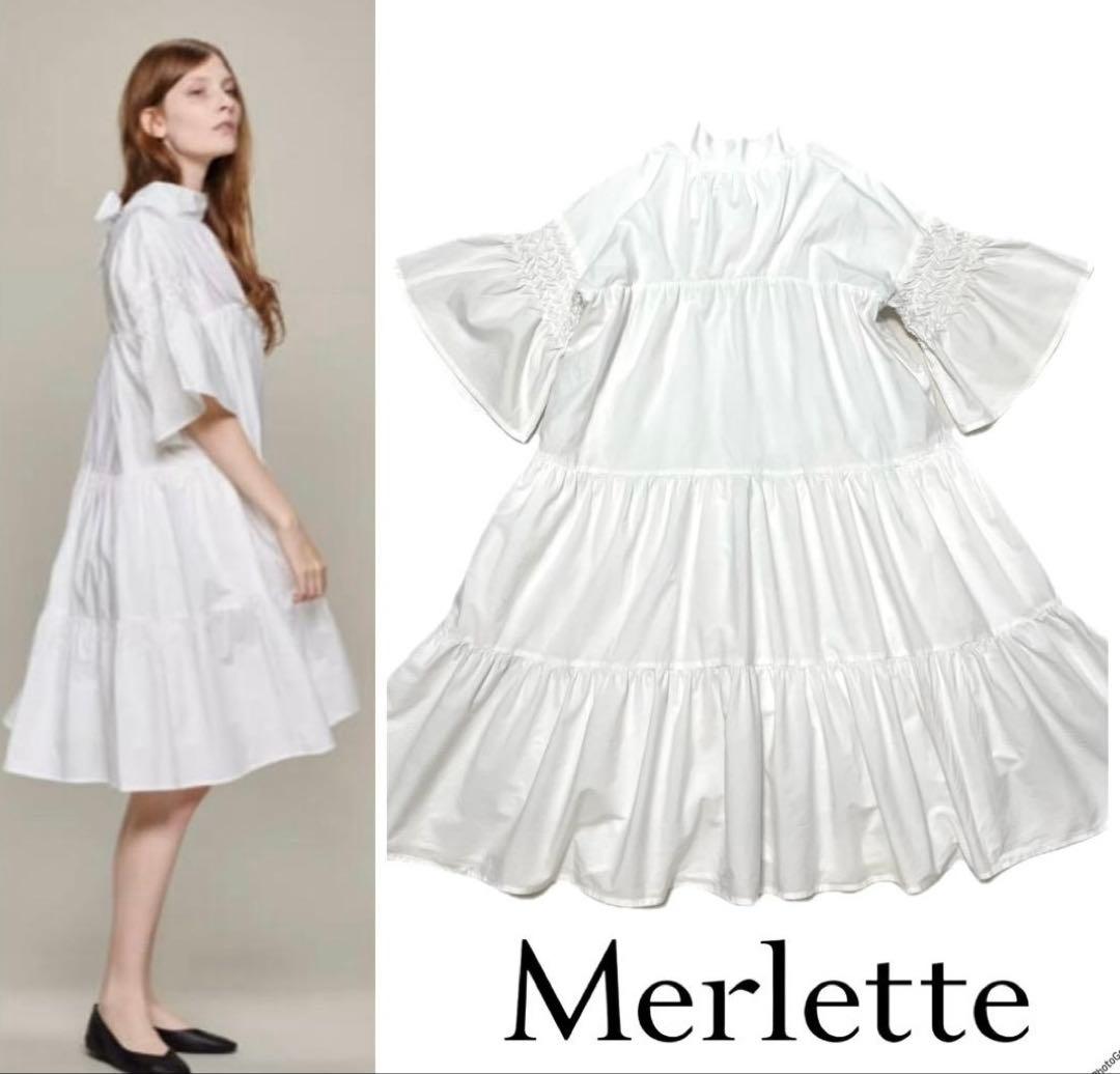 merlette ASTELL 定価8.5万円　ティアードワンピース　XL