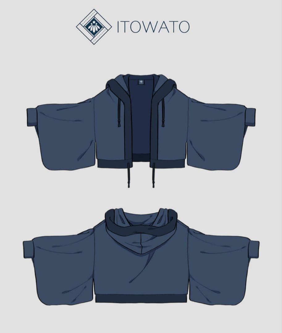 着物風　パーカー　ITOWATO 和洋折衷