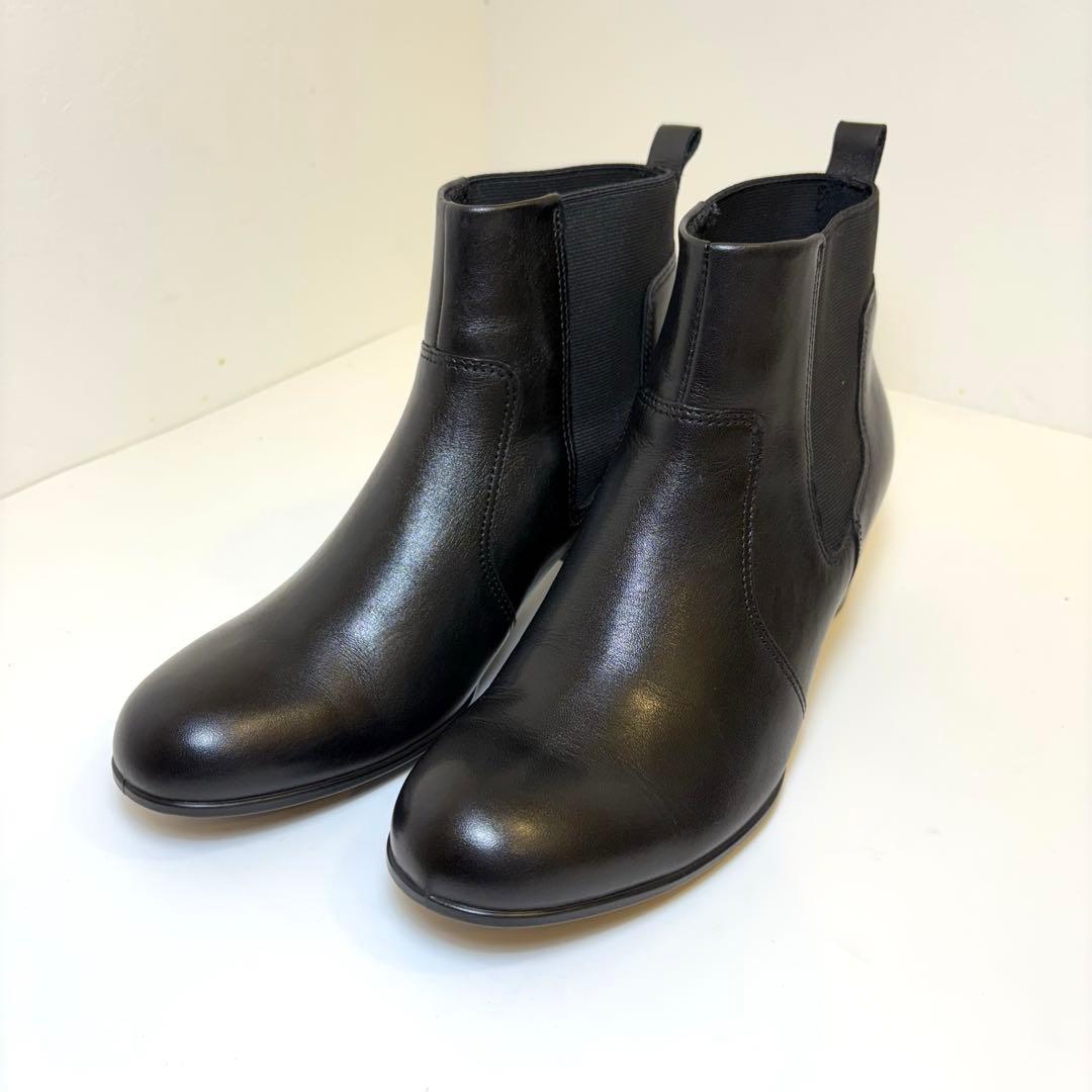 最終価格‼️ecco サイドゴアブーツ チェルシーブーツ 23.5cm 黒