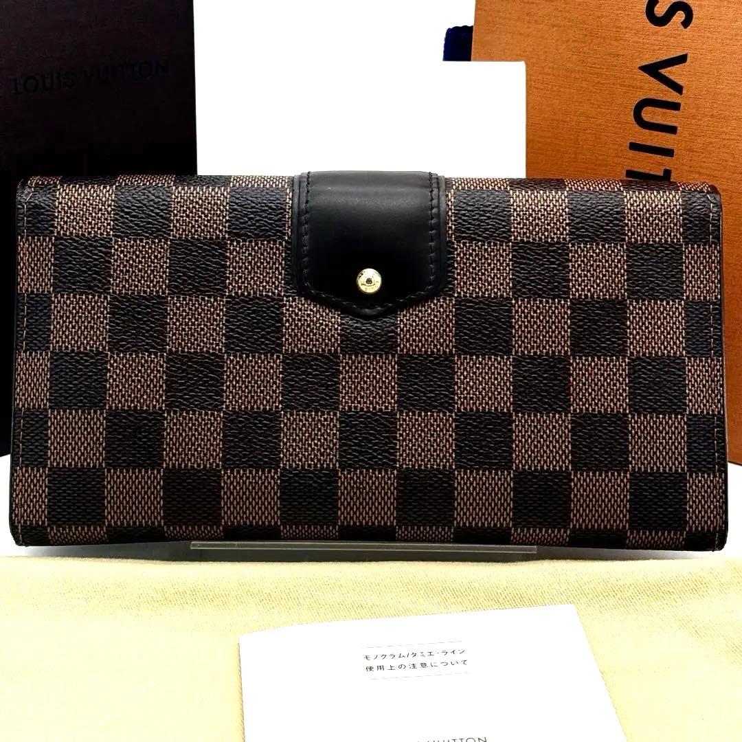 【極美品/付属品付き】ルイヴィトン ダミエ ポルトフォイユ・システィナ 長財布