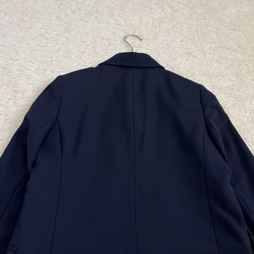 【美品】PLST　プラステ　紺ブレ　ダブルジャケット　ネイビー　銀ボタン　洗濯可
