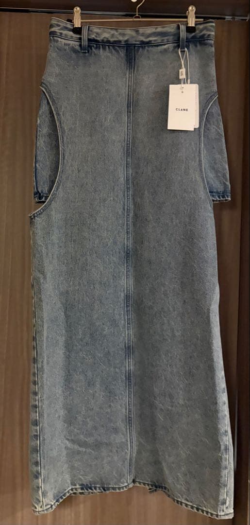 新品 CLANE CIRCLE CUT LAYERED DENIM SKIRT
