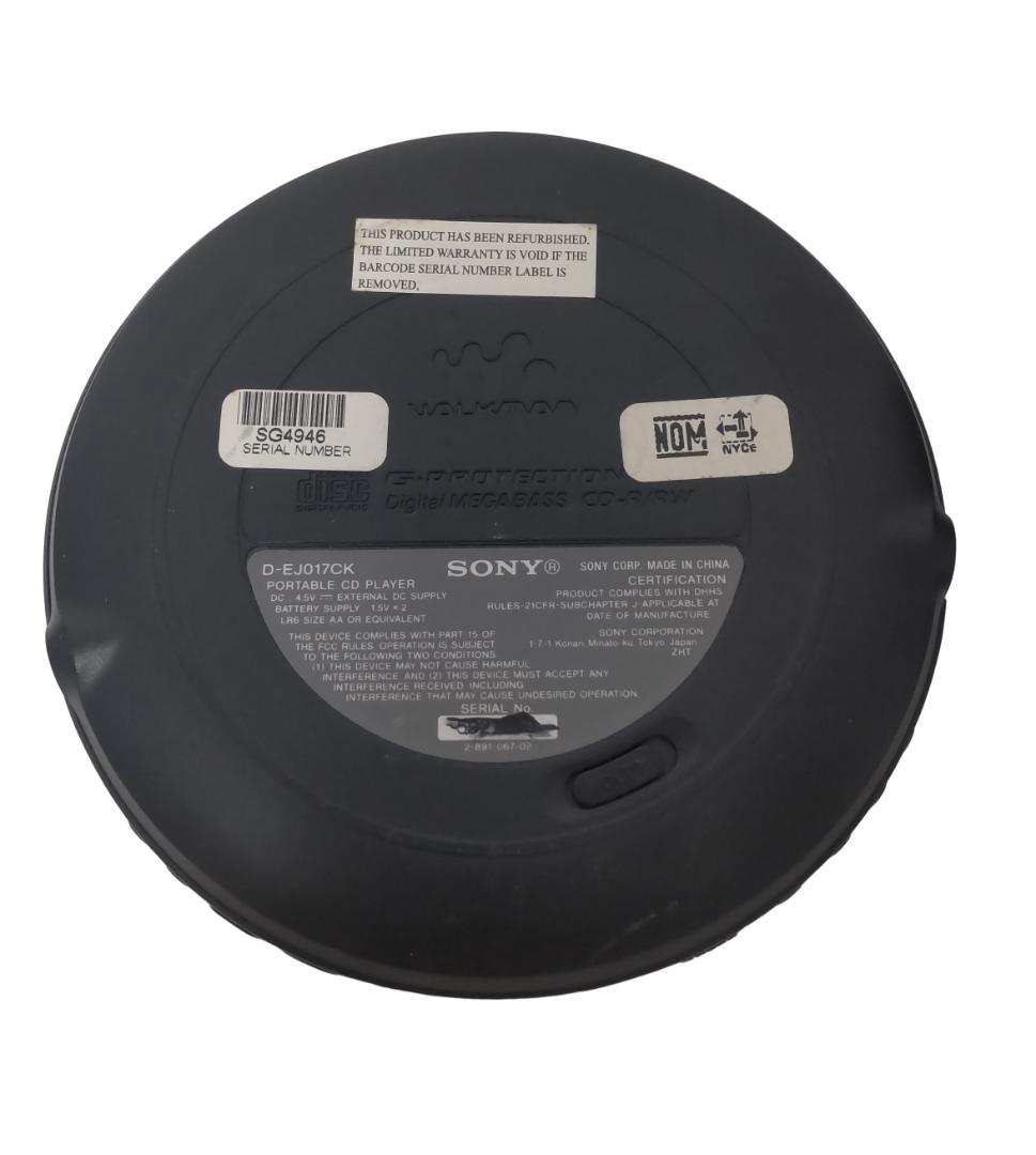 Sony DEJ017CK ウォークマン ポータブルCDプレーヤー