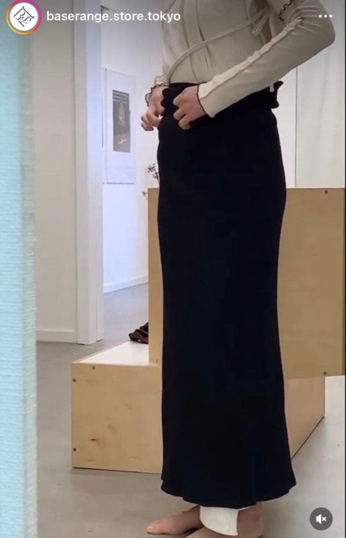Baserange Brig Skirt Fleece Rib ベースレンジ