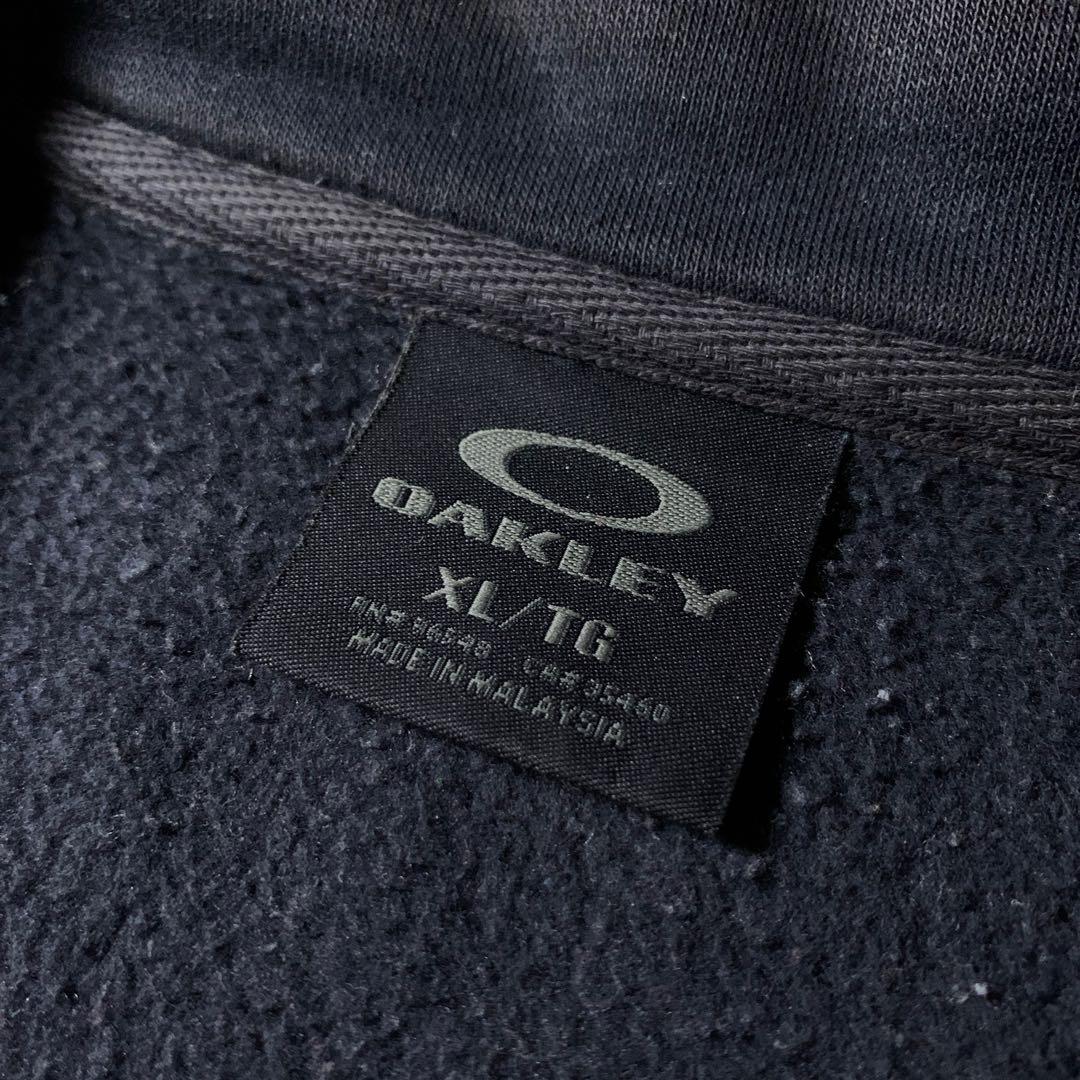 00s OAKLEY MP3 ジップ スウェット トラックジャケット フェード黒