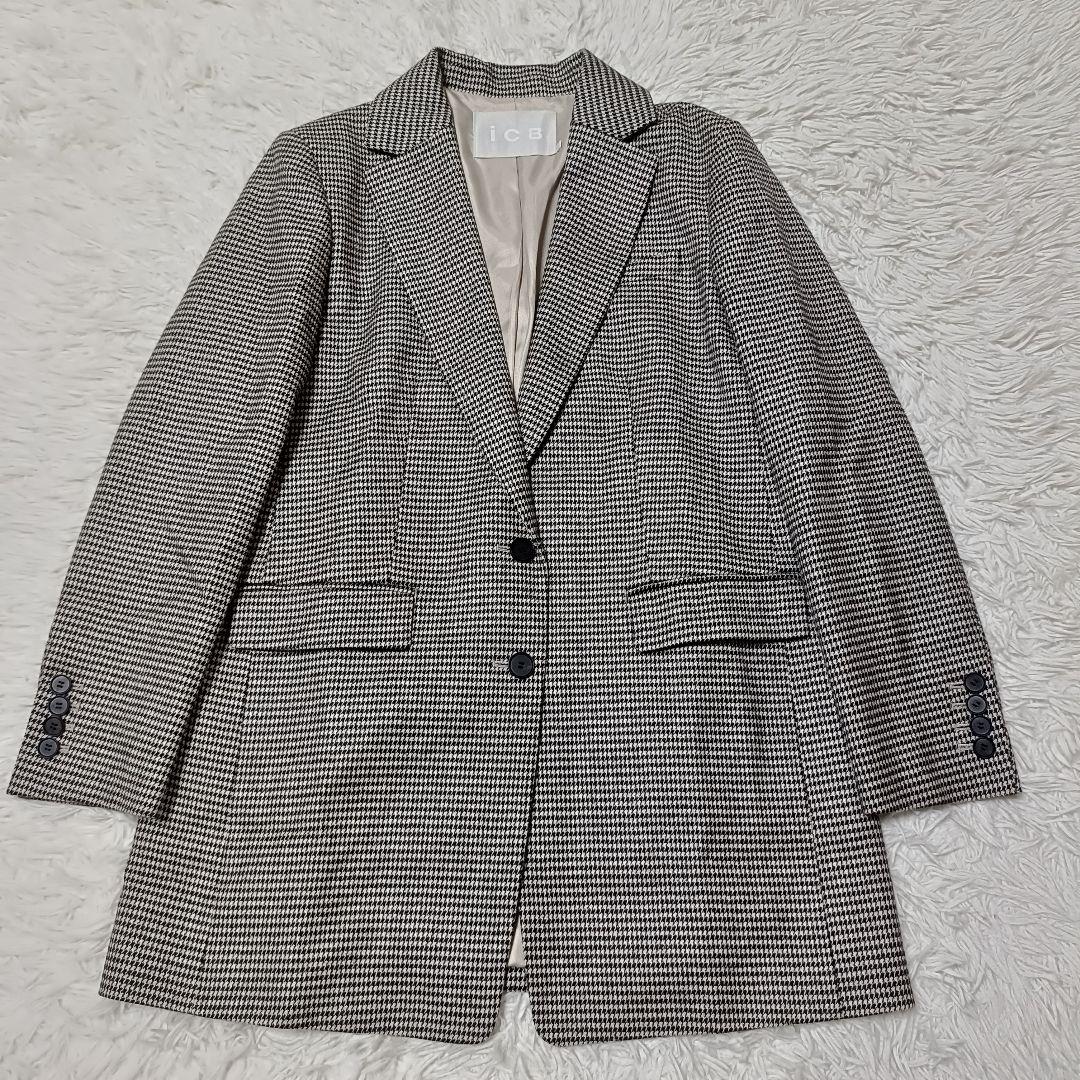 icb W/Ryチェック テーラードジャケット 千鳥格子　サイズ4