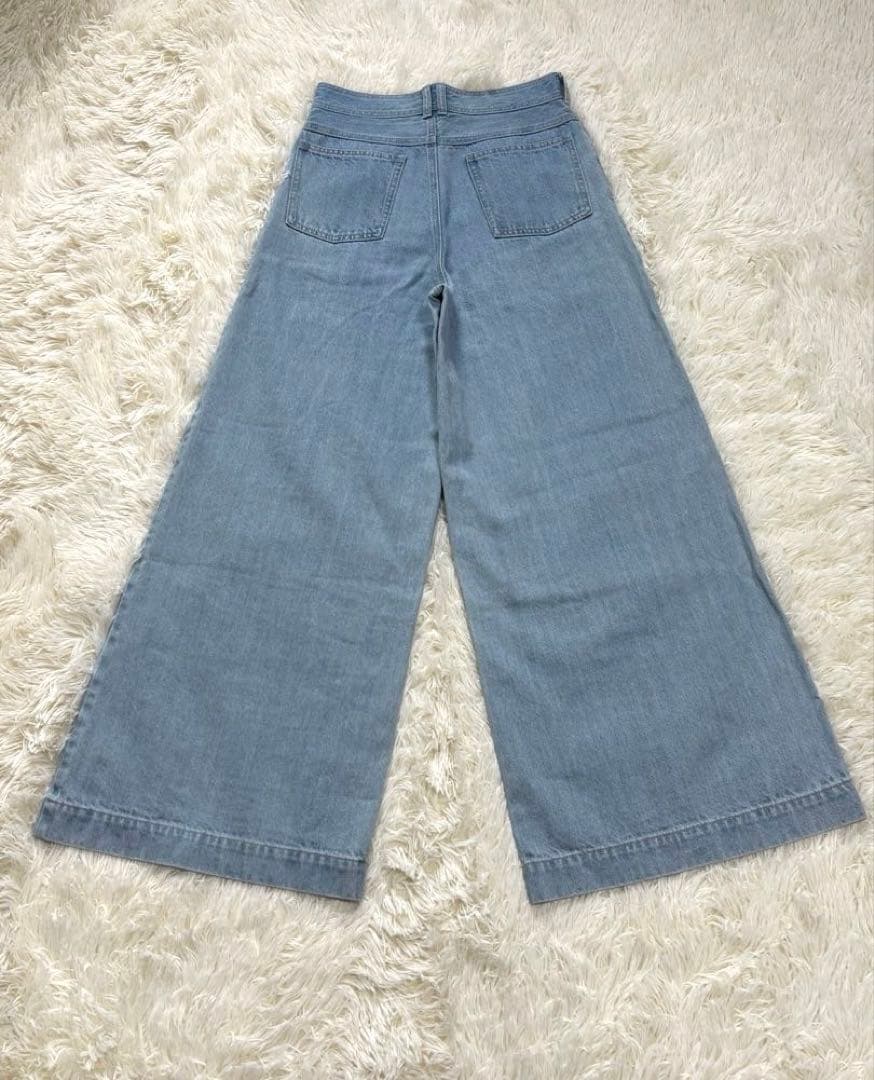 【美品】アルアバイル 2025SS バギー デニム M ワイドパンツ 淡色デニム