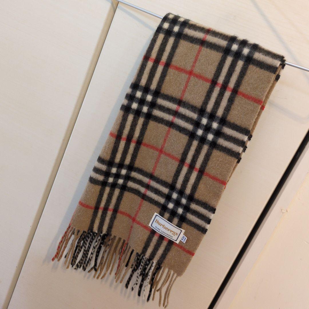 美品　BURBERRYS バーバリー マフラー ノバチェック カシミヤ チェック