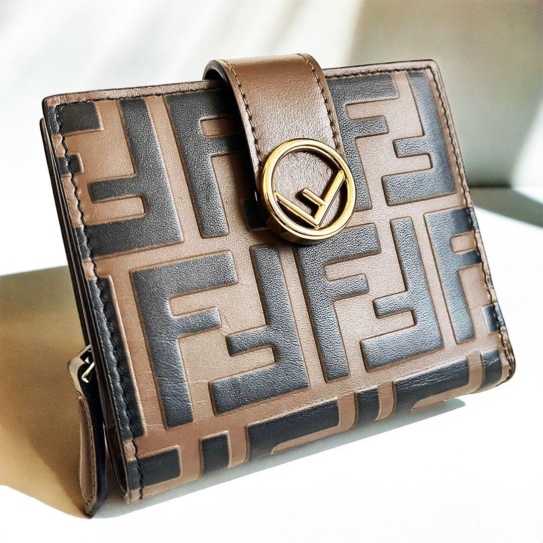 未使用級 FENDI FF is FENDI 二つ折り財布 付属品一式有り
