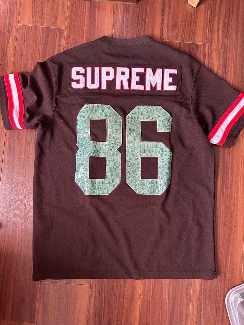 トップス Supreme Faux Croc Football Jersey M